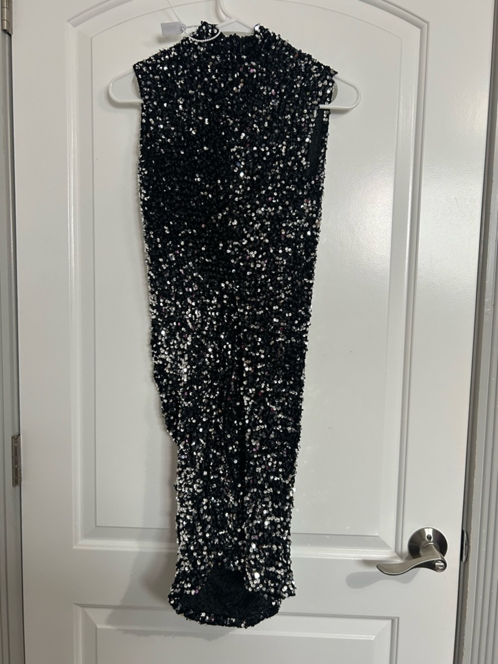 Mew Mews Sequin Sparkling Sleeveless Mini Dress Size M NWT Chic Wedding 90s Glam - Picture 3 of 14